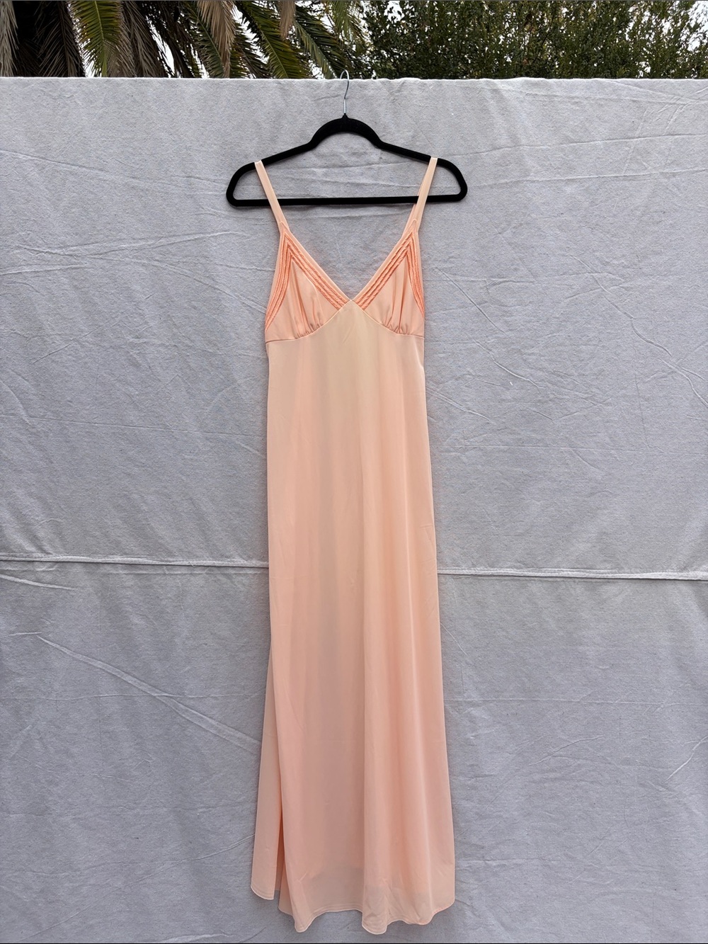 Classic Long Peach Slip Dress - Women Intimates & Sleepwear